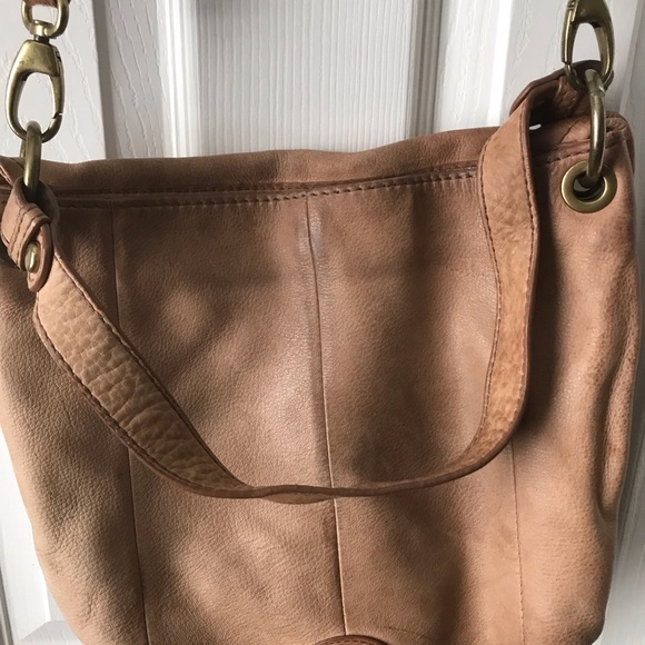 FOSSIL CROSSBODY TAN LEATHER BAG - Picture 6 of 12